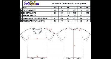 Fout T-Shirt Neon Panterprint Volwassenen - Maat S