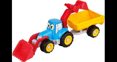 Simba Tractor met Aanhanger en Voorlader