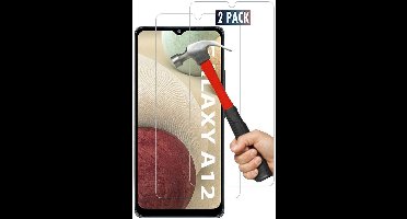 Screenprotector Geschikt voor Samsung Galaxy A12 Screenprotector / Screenprotector Geschikt voor Samsung Galaxy A12 Gehard Tempered Glass - 2 Stuks