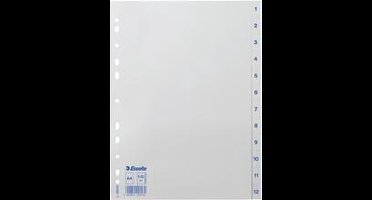 Esselte plastic register, nummers, A4, 1-31, grijs