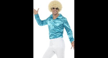 Smiffys Kostuum Blouse -M- 60s Blauw