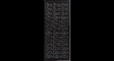 Stickers, menu, vel 10x23 cm, zwart, 1 vel