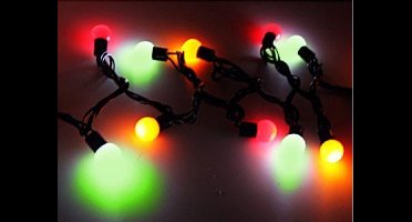 Vlaggenclub.nl Lichtsnoer - 50 rood, geel, groen lampjes - 6 meter - Carnaval