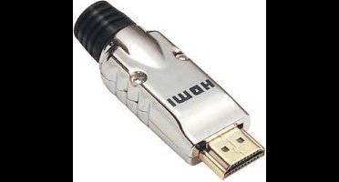 BKL Electronic 0905002 HDMI-connector Stekker, recht Aantal polen: 19 Zilver 1 stuk(s)