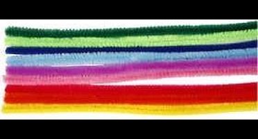 Chenille Draad - Pluche Draad - Pijpenragers - Metaal Draad - Fleecedraad - DIY Draad - Flexibel Decoratief Knutsel Draad - Buigzaam Draad - Multi Kleuren - Lengte: 30cm - Dikte: 9mm - 25 Stuks