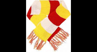 Sjawl gebreid rood/wit/geel