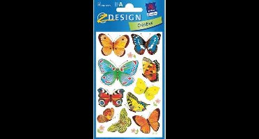 Avery AV-4462 Etiket 3 Vel Vlinders 10 Setjes met 3 Vel