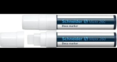 Schneider krijtmarker - Maxx 260 - wit - 2 stuks - krijtstift - S-126049-2