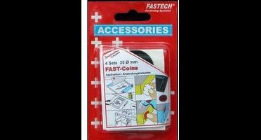 FASTECH® 684-330 Klittenband punten Om vast te plakken Hotmelt Haak- en lusdeel (Ø) 47 mm Zwart 4 paar