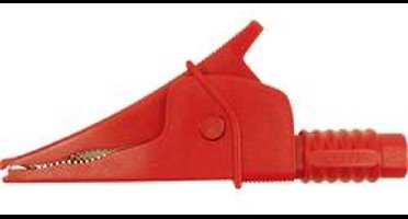 Cliff Croc Clip Veiligheids-krokodilklem Steekaansluiting 4 mm CAT III 1000 V Rood