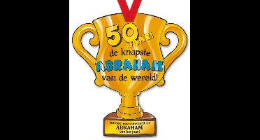 Trofee met lint - Trophy - Abraham - 50 jaar