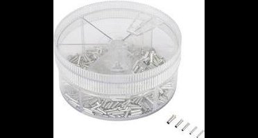 TRU COMPONENTS 739773 Assortiment adereindhulzen 0.5 mm², 0.75 mm², 1 mm², 1.5 mm², 2.5 mm² Ongeïsoleerd Metaal 500 stu