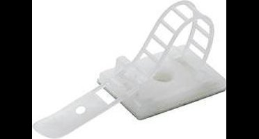 TRU COMPONENTS WCT-64 Bevestigingssokkel Zelfklevend, Schroefbaar 1571912 Bundel-Ø (bereik) 17 mm (max) Met bevestiging