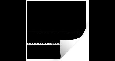 Muursticker Piano - Een piano met een zwarte achtergrond - 30x30 cm - zelfklevend plakfolie - herpositioneerbare muur sticker