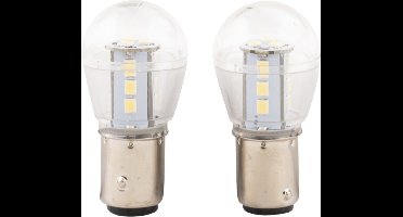 Topgear LED autolampen 12V BA15S - heldere verlichting - set van 2