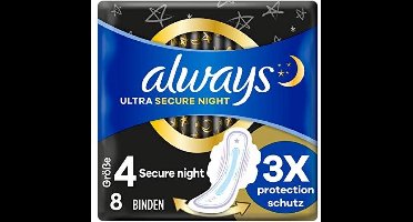 Always Maandverband - Ultra Secure Night - 8 stuks