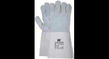 Majestic splitlederen lashandschoen grijs type 15311515 - maat XL/10