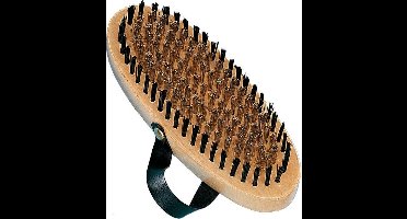 Nobby nature line borstel ovaal en greep messing- en nylon haren - 1 ST