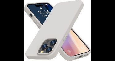 Hoesje Geschikt voor iPhone 14 Pro Max - zacht siliconen - Liquid Backcover - Babyblauw