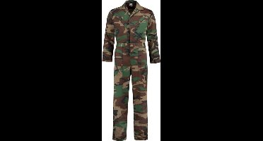 EM Workwear kinderoverall pol/kat Camouflage met verdekte ritssluiting maat 98