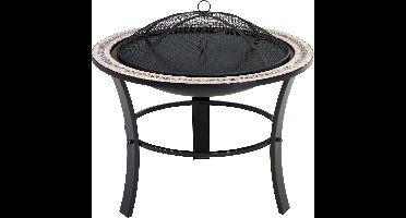 Gardebruk Vuurschaal Fuego - Mozaïek Vuurrooster Pook Ø 76cm - Zwart