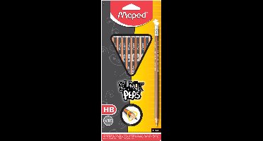 Maped Black'Peps potlood met gum HB, blister met 10 stuks