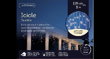 Lumineo Kerstverlichting - IJspegel - warm wit - 500 cm - 119 led lampjes - ijspegelverlichting