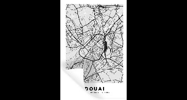 Muurstickers - Sticker Folie - Douai – Plattegrond – Frankrijk – Kaart – Stadskaart - 20x30 cm - Plakfolie - Muurstickers Kinderkamer - Zelfklevend Behang - Zelfklevend behangpapier - Stickerfolie