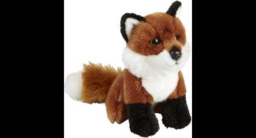 Ravensden Pluche vos knuffel - bruin - 18 cm - wilde dieren knuffels