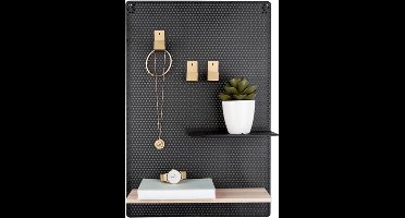 Present Time Memo bord Perky Mesh - IJzer Zwart - 52x34,5x10,5cm - Scandinavisch