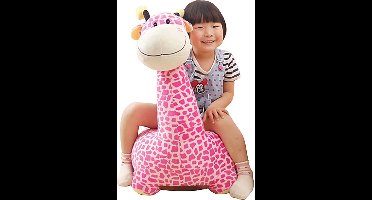 Pluche Roze Giraffe Zitje – Comfort en Speelplezier voor Kinderen