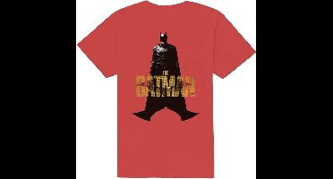 DC Comics Batman - The Batman Yellow Text Heren T-shirt - M - Rood