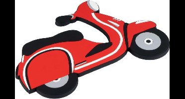 Balvi Onderzetter Scooter 18 X 12,5 Cm Siliconen Zwart/rood