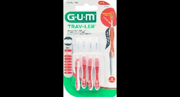 6x GUM Trav-Ler Ragers Rood 0.8mm blister à 4 stuks