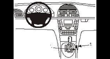 Brodit ProClip houder geschikt voor Mercedes Benz E-Klasse Coupé/Station/Sedan 2002-2011 Console mount, Angled