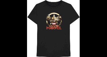 Marvel Captain Marvel Heren Tshirt -2XL- Star Logo Zwart