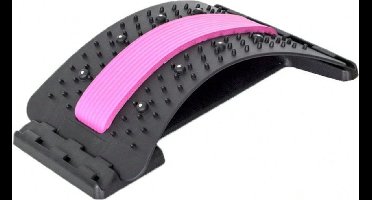 S&E Rugstretcher en Massager – Verstelbare Lendensteun - Roze