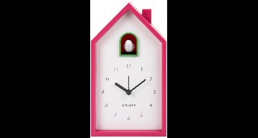Karlsson Wekker Modern Cuckoo - Helderroze - 6x12x20cm - Scandinavisch - Wekker voor slaapkamer - Wekkers
