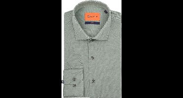 Suitable Overhemd Pique Groen - Maat 42 - Heren - Casual Shirt