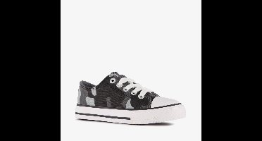 Jongens gympen met camouflageprint zwart grijs - Maat 32