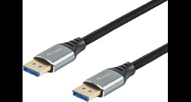 DisplayPort 2.1 Premium kabel, 3,0 m, 16K/60Hz, 54Gbps