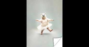 PosterMonkey - Poster - IJsbeer - Rok - Portret - Wit - Poster in lijst - Frame - 30x40 cm - Poster met kader