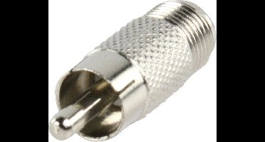 Valueline FC-024 kabeladapter/verloopstukje F RCA Zilver