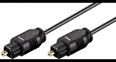 Optische Toslink Kabel - 2,2mm dik - Verguld - 0,5 meter - Zwart
