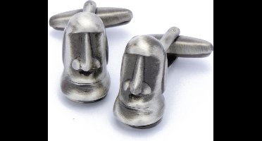 Manchetknopen - Paaseiland Beelden Hoofden