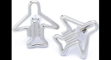 Manchetknopen - Vliegtuig Vorm van Metaal Draad