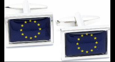 Manchetknopen - Europese Vlag Europa Blauw