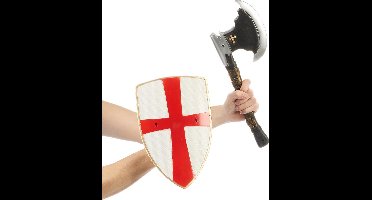 Vegaoo - Ridder set met schild en bijl voor kinderen - Rood - One Size