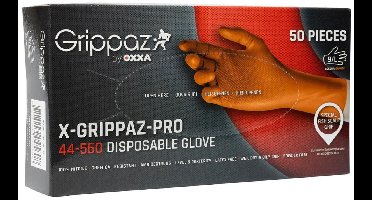 M-Safe 246OR Nitril Grippaz handschoen- oranje - maat 10/XL - doos 50 stuks