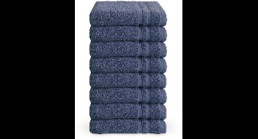 Byrklund gastendoekjes 30x50 - set van 8 - Hotelkwaliteit - Donker Blauw